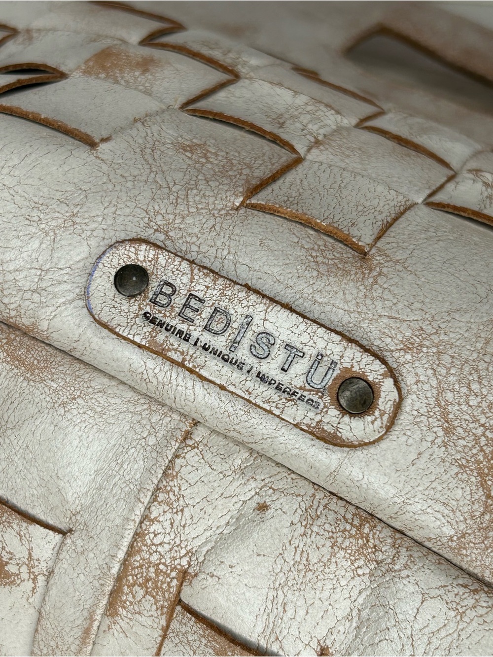 Bed Stu Orchid Woven Leather Satchel Handbag - Nectar Lux - Picture 7 of 10